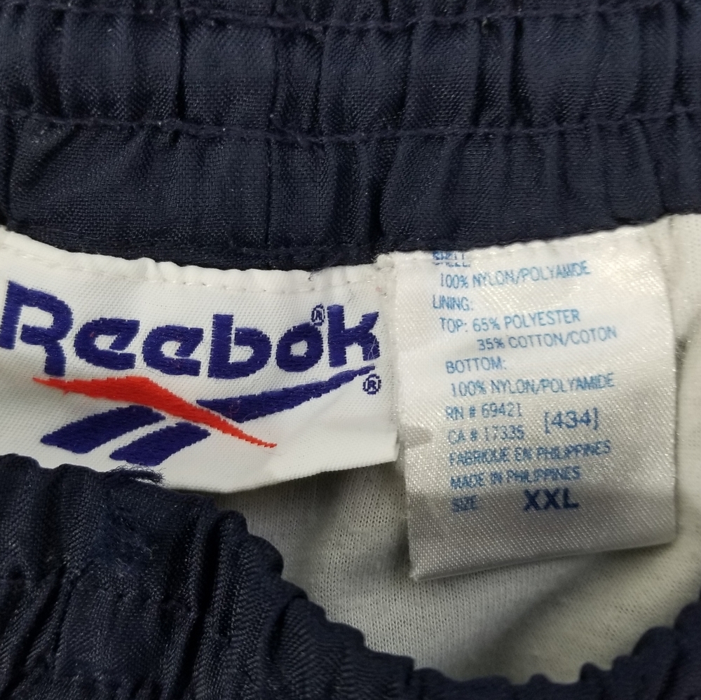 Vintage Reebok Mens 90's Navy Blue Track Pants Warmup Joggers Size XXL - Picture 8 of 8